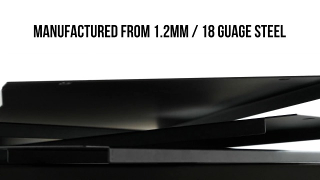 Penn Elcom 2U Steel Flanged Rack Panel | Black Powder Coated 1.2mm